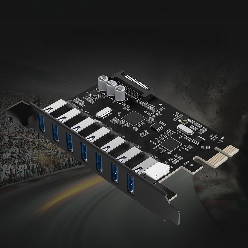 Orico PVU3 PCI-E išplėtimo plokštė su 7×USB 3.0 – juoda - Image 9