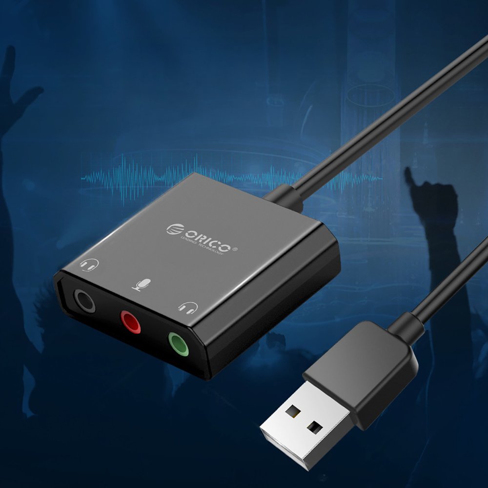 Orico SKT3 išorinė USB-A garso plokštė – juoda - Image 6