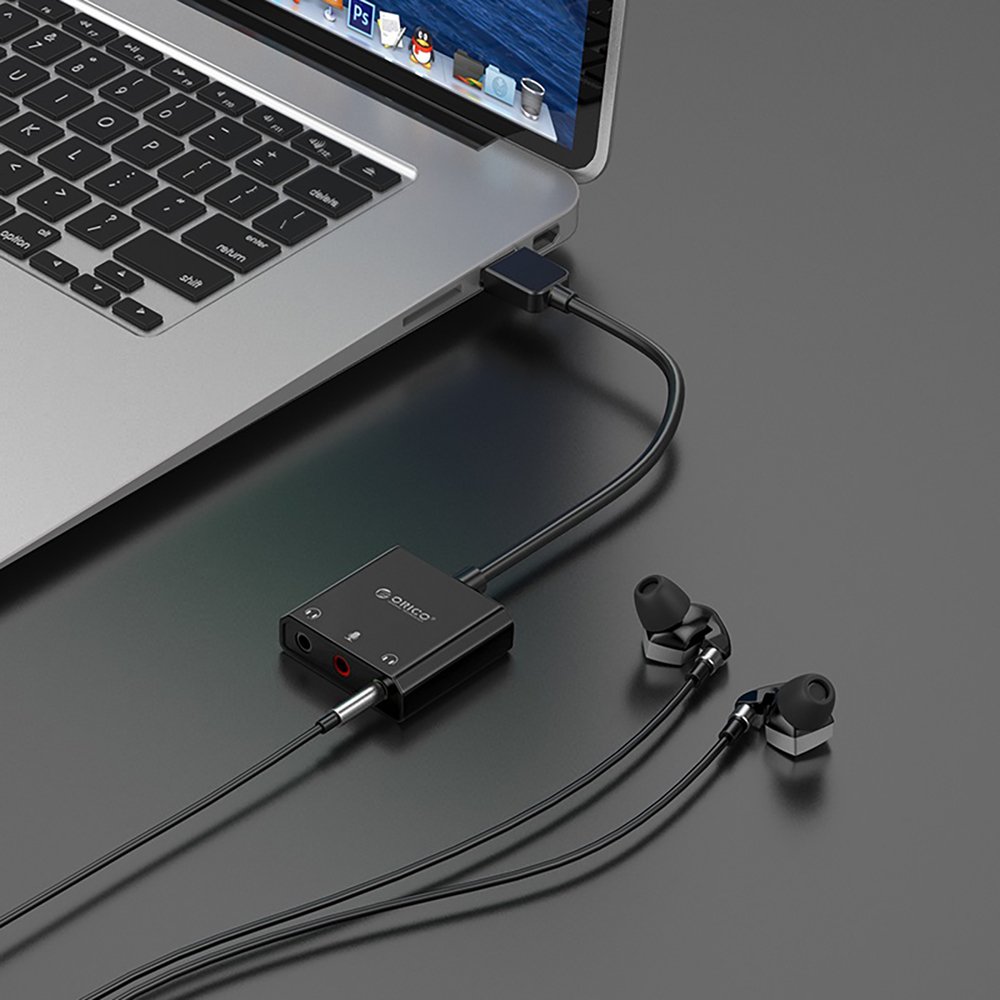 Orico SKT3 išorinė USB-A garso plokštė – juoda - Image 7