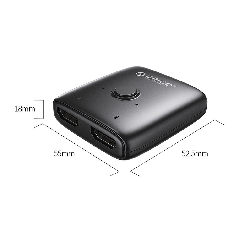 Orico AS2-A1 dvikryptis HDMI adapteris / skirstytuvas – juodas - Image 4
