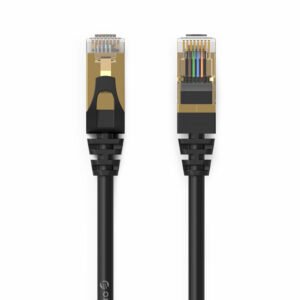 Orico PUG-C7 CAT7 10Gbps RJ45 Ethernet Network Cable Internet LAN Round 10m - Black