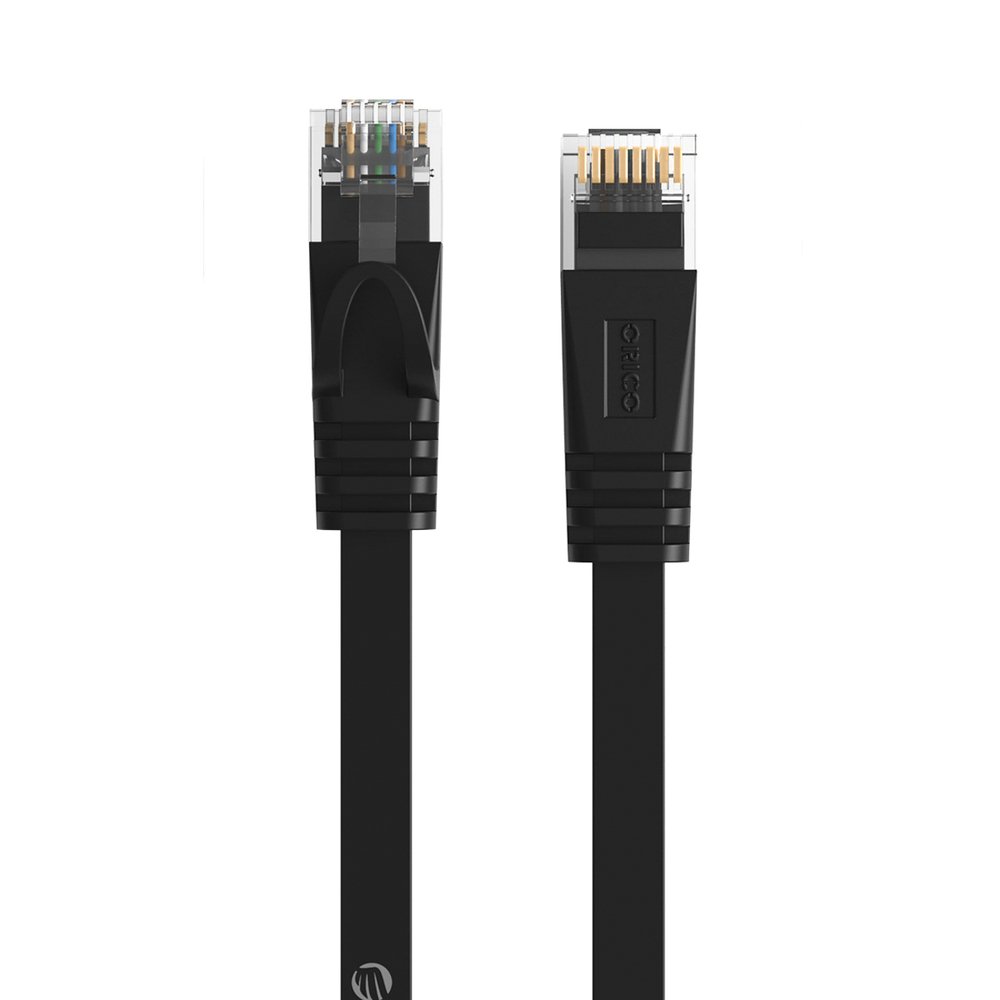 Orico PUG-C7B CAT7 plokščias RJ45 tinklo kabelis 10 Gbps, 5 m – juodas - Image 2