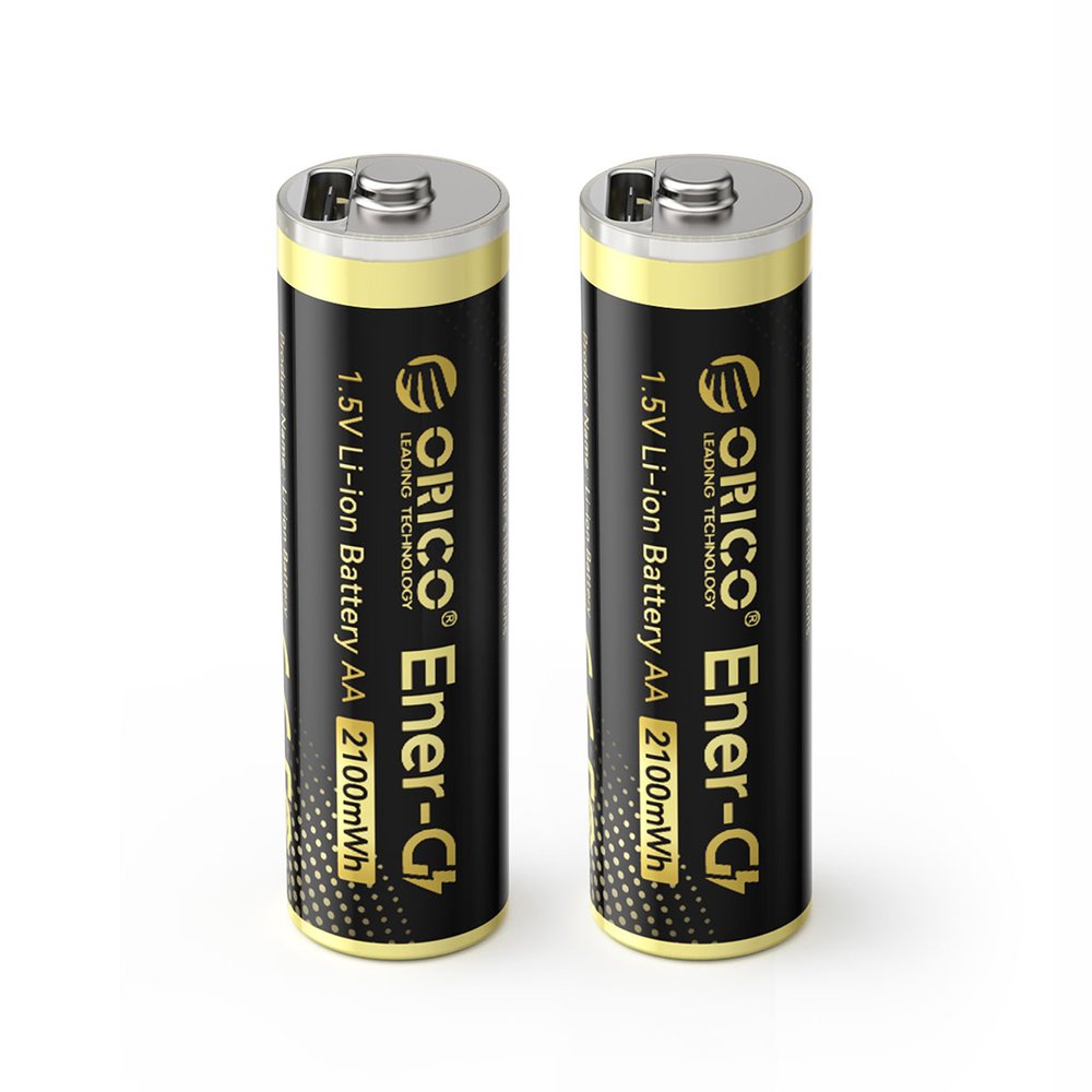 Orico Ener-G EG5C lithium battery 1.5V 2100mWh AA USB-C rechargeable battery 2 pcs.