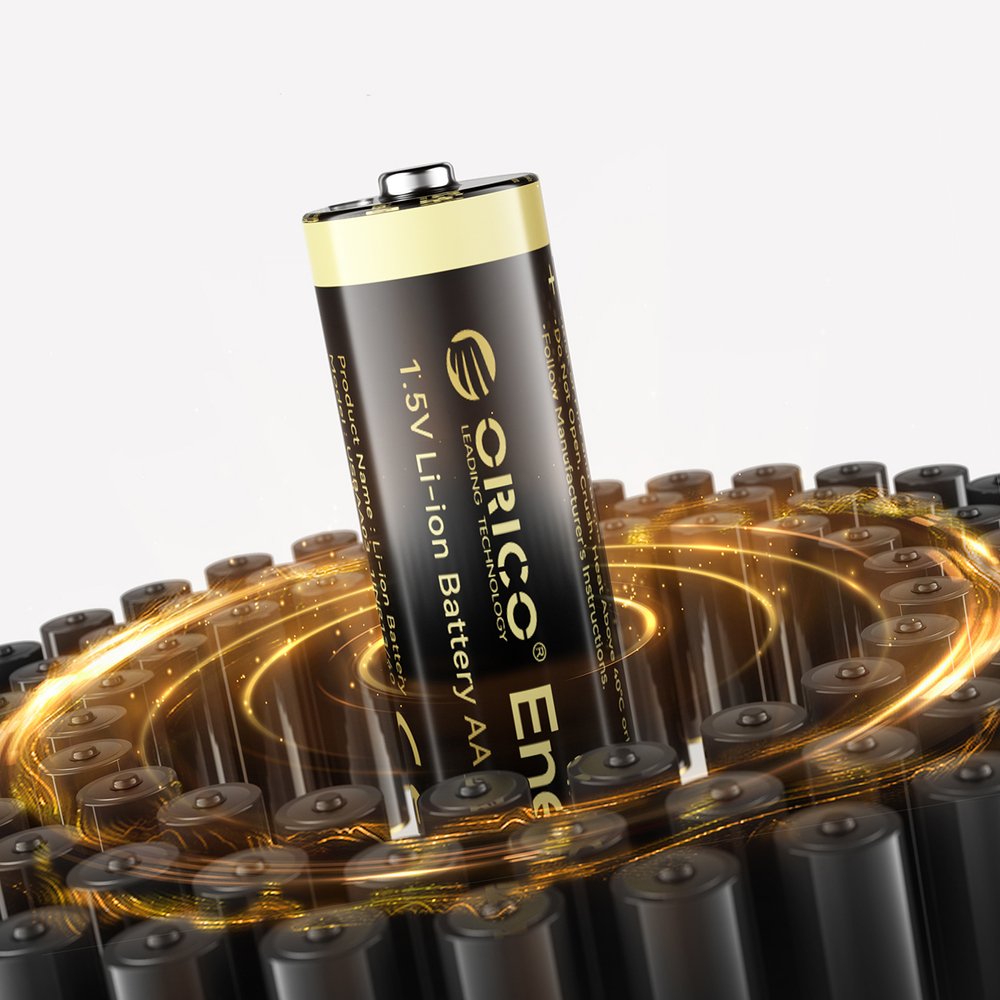Orico Ener-G EG5C 1,5 V 2100 mWh AA ličio USB-C įkraunamos baterijos, 2 vnt. - Image 4