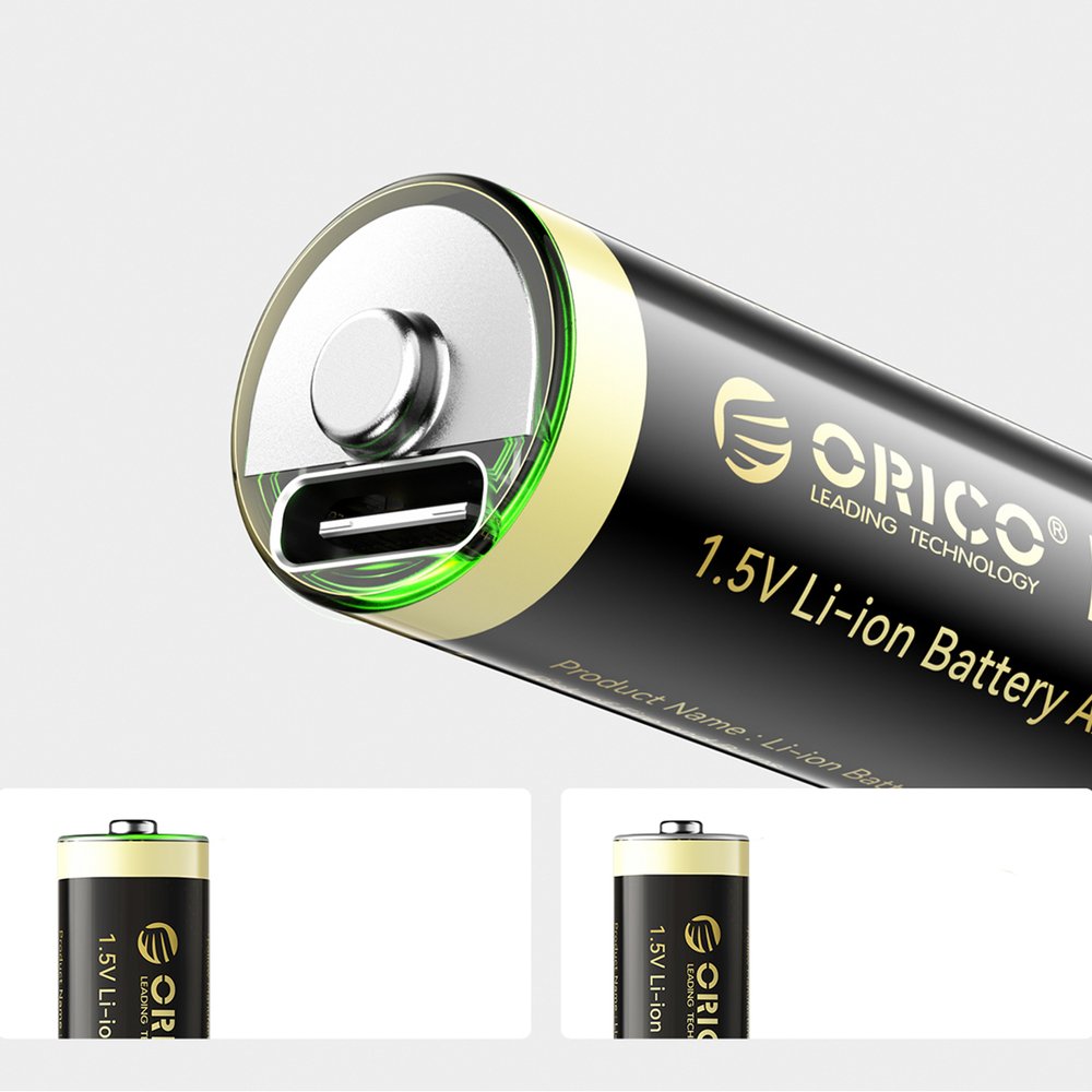 Orico Ener-G EG5C 1,5 V 2100 mWh AA ličio USB-C įkraunamos baterijos, 2 vnt. - Image 7