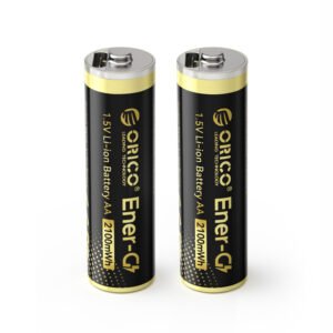 Orico Ener-G EG5C Lithium Battery 1.5V 2100mWh AA USB-C Rechargeable Battery with Charging Cable 2 pcs.