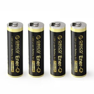 Orico Ener-G EG5C Lithium Battery 1.5V 2100mWh AA USB-C Rechargeable Battery with Charging Cable 4 pcs.