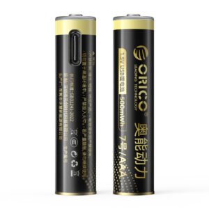 Orico Ener-G EG7C AAA Lithium Battery 1.5V 500mWh USB-C Rechargeable Battery with Charging Cable 2 pcs.
