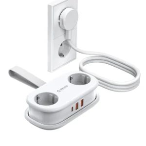 Orico AP3 20W GaN 5in1 Power Strip 2x AC + 2x USB-A + 1x USB-C - White