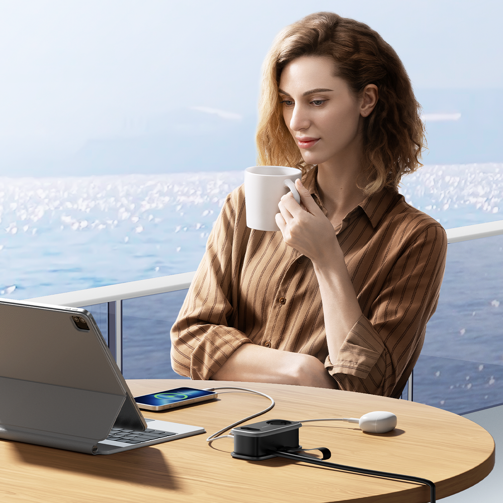 Orico APP 15,5 W 5 viename maitinimo ilgintuvas su 2×AC, 2×USB-A ir 1×USB-C – juodas - Image 11
