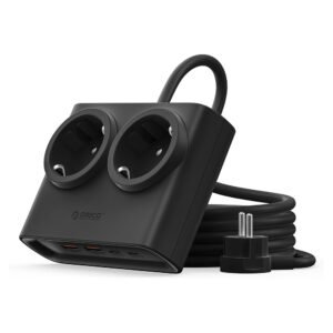 Orico PDC25 25W 6in1 Power Strip 2x AC + 2x USB-A + 2x USB-C - Black