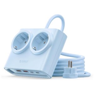 Orico PDC25 25W 6in1 Power Strip 2x AC + 2x USB-A + 2x USB-C - Blue