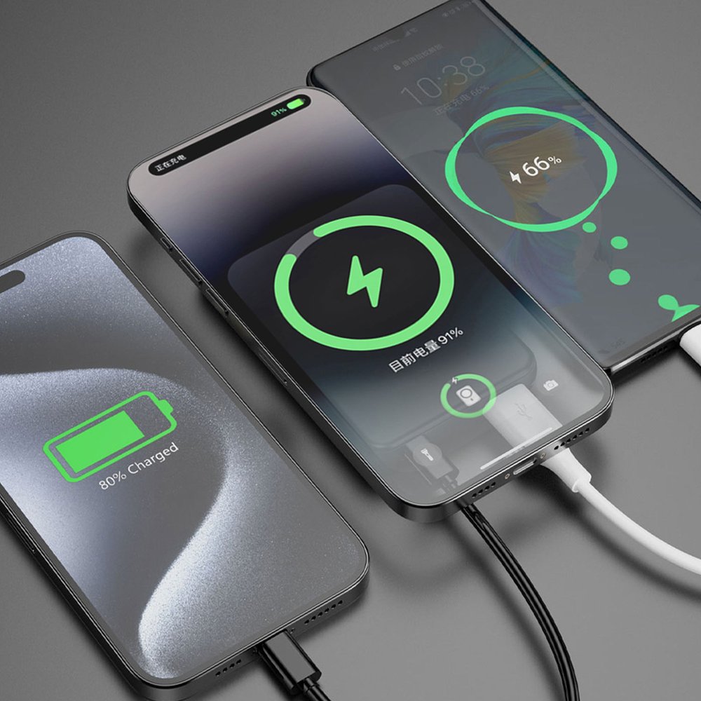 Dudao K14S magnetinė 5000 mAh 20 W išorinė baterija su USB-A ir USB-C – juoda - Image 3