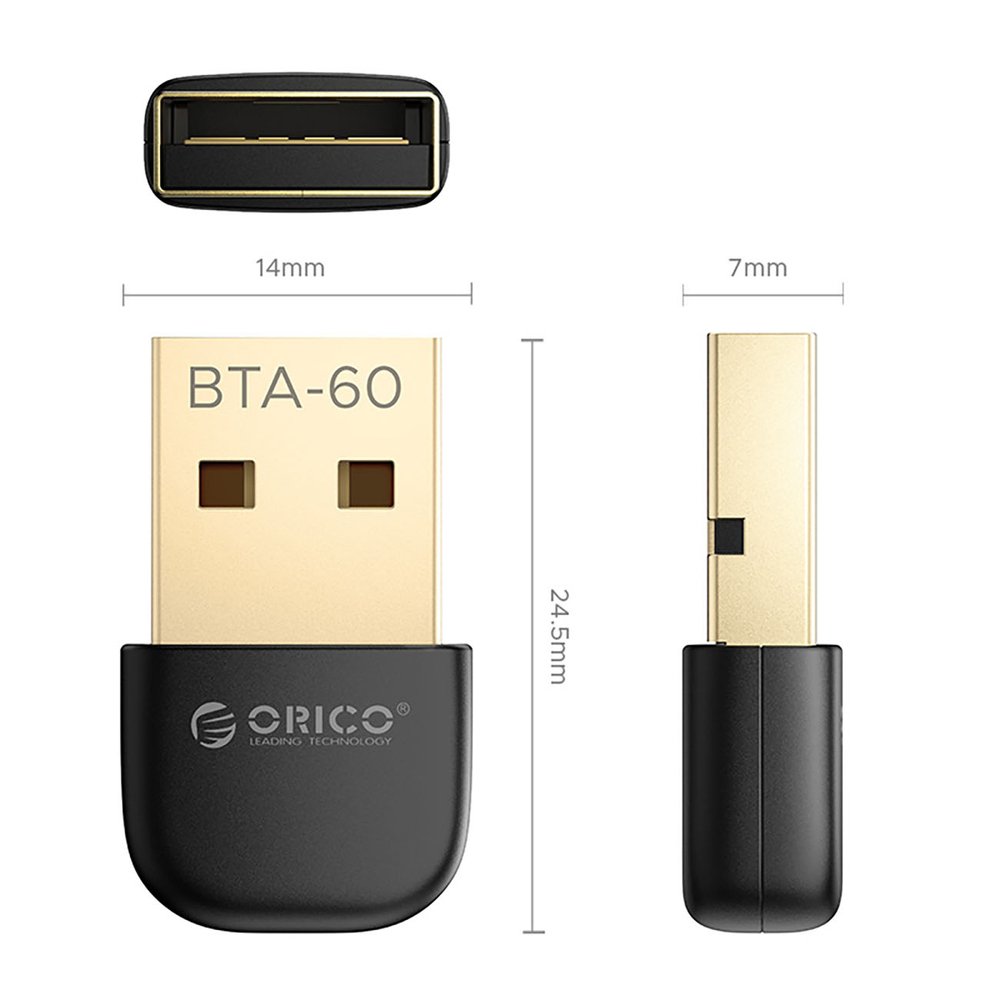 Orico BTA-60 Bluetooth 6.0 adapteris – juodas - Image 2