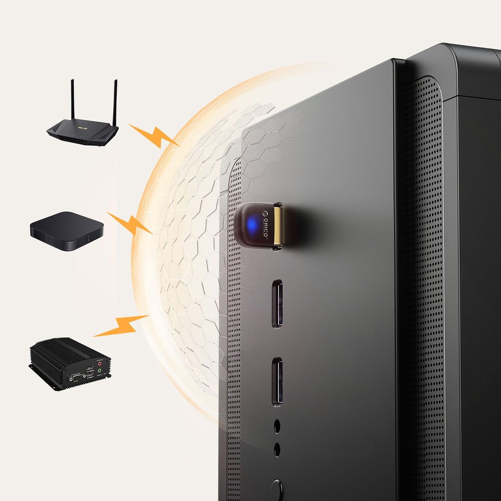 Orico BTA-60 Bluetooth 6.0 adapteris – juodas - Image 3