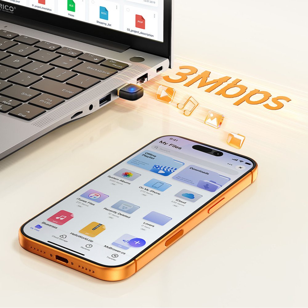 Orico BTA-60 Bluetooth 6.0 adapteris – juodas - Image 7