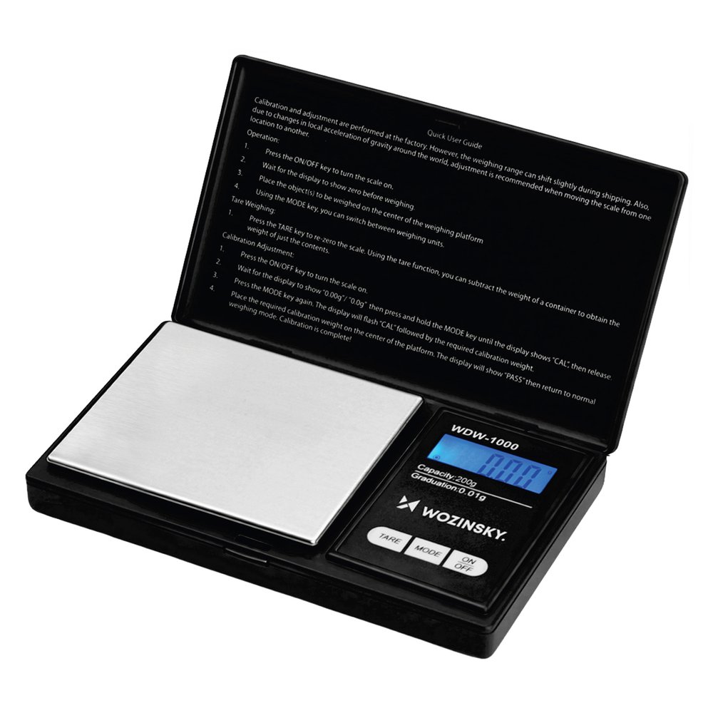 Wozinsky WDW-1000 Jewelry Scale 200g 0.01g Precision Illuminated - Black