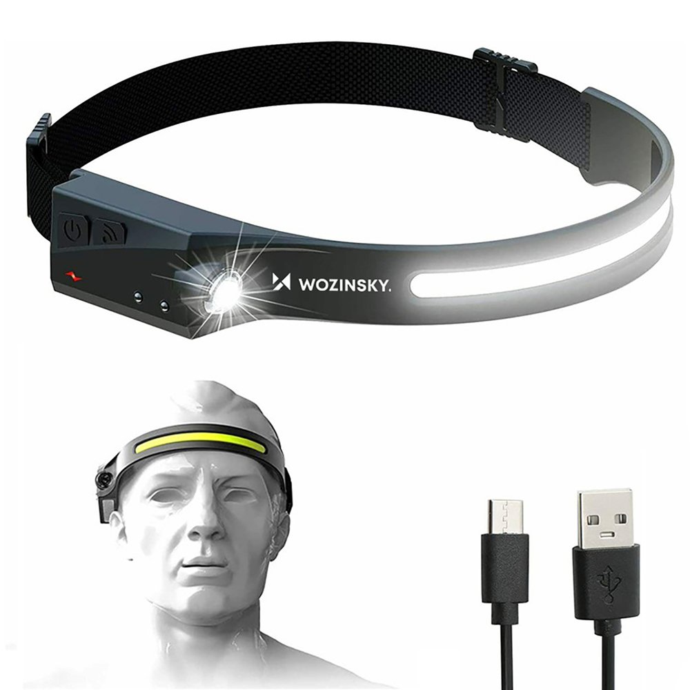 Wozinsky WLC-1200 LED galvos žibintas 350 lm, CREE, IPX4 su judesio jutikliu – juodas - Image 2