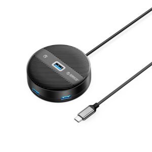 ORICO YS1-C2 4-port USB hub 1x USB-A 3.0 3x USB-A 2.0 0.3 m - black