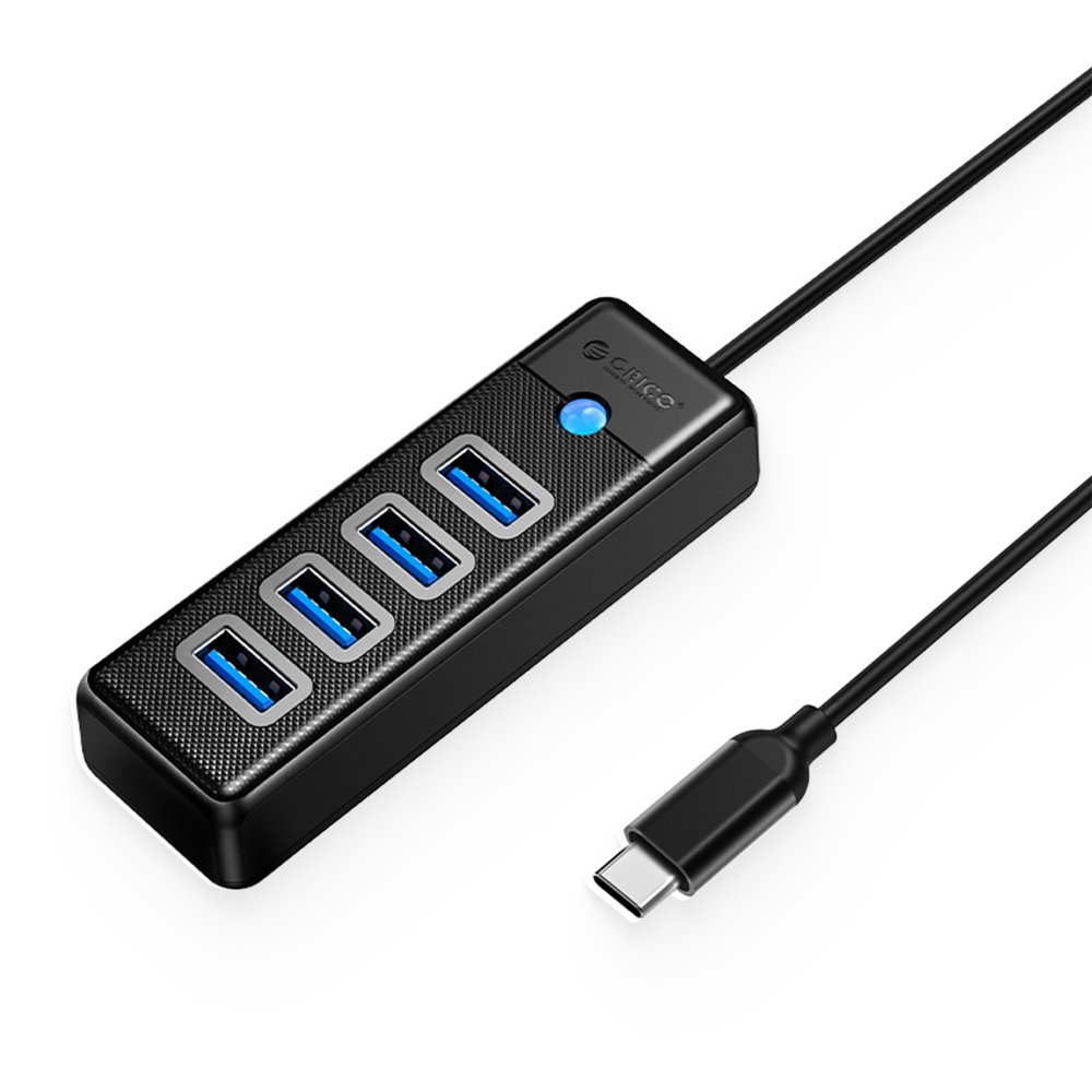 Orico PW4U-C3 USB Hub 4-Port USB-A 3.0 1.8m - Black