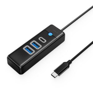 Orico PWC2U-C3 3-port USB hub 2x USB-A 3.0 1x USB-C 3.0 0.5 m - black
