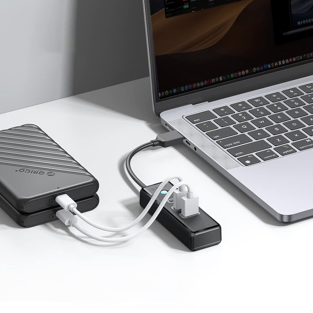 Orico PWC2U-U3 USB šakotuvas 3 prievadų (2×USB-A 3.0, 1×USB-C 3.0), 1 m – juodas - Image 3