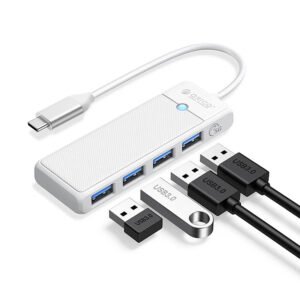 Orico PAPW4A-C3 USB Hub 4-port 4x USB-A 3.0 1.8 m - white