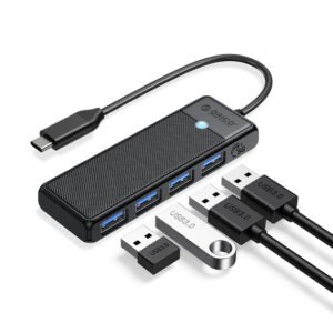 Orico PAPW4A-C3 USB Hub 4-port 4x USB-A 3.0 0.15 m - black