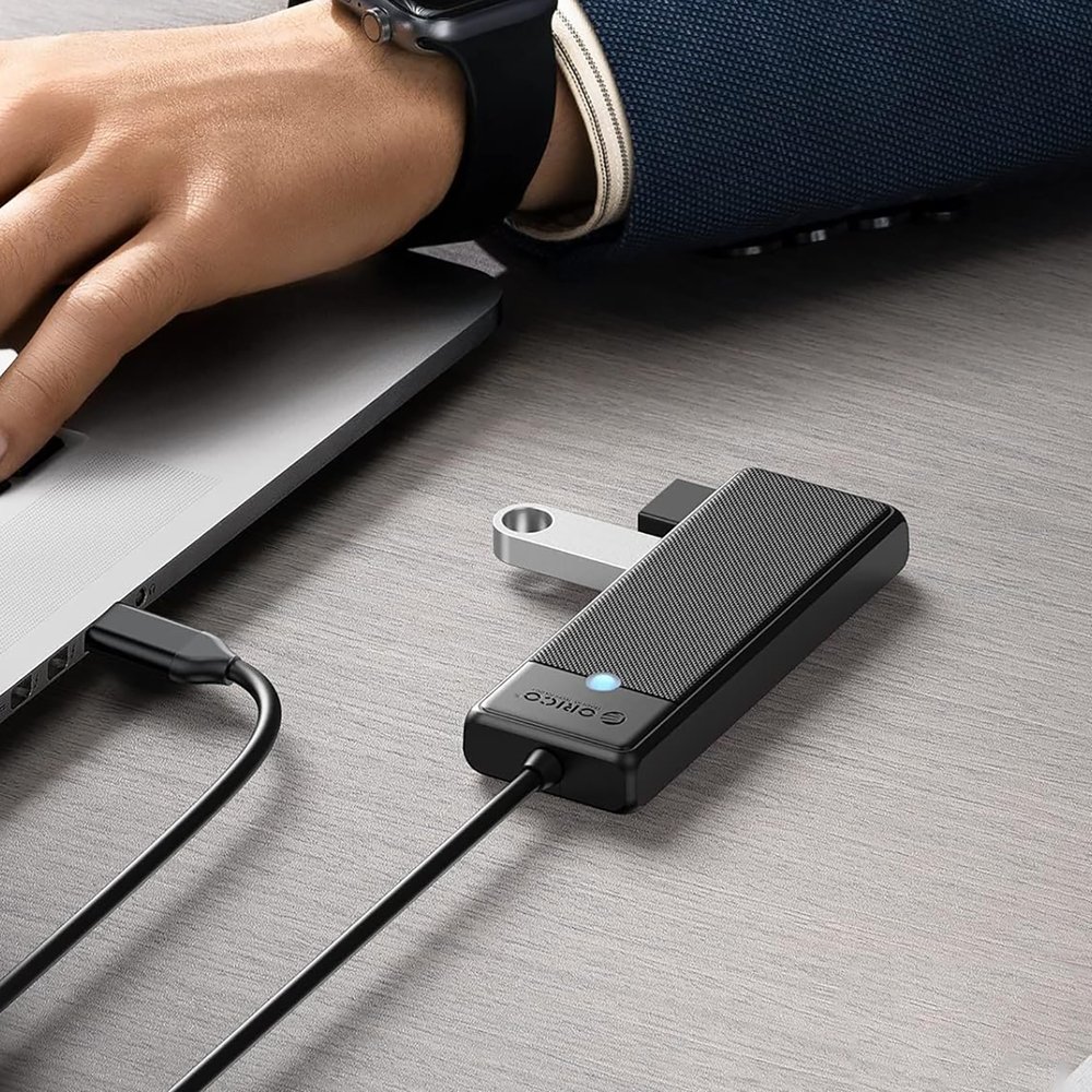 Orico PAPW4A-C3 USB šakotuvas 4×USB-A 3.0, 0,15 m – juodas - Image 5
