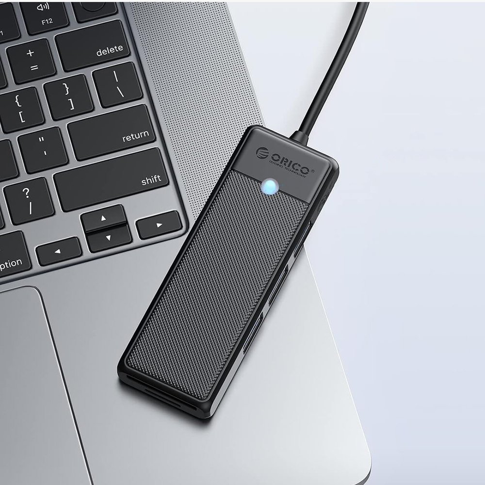 Orico PAPW3AT-U3 USB šakotuvas 4 prievadų (3×USB-A 3.0 su microSD/SD kortelių skaitytuvu), 1,8 m – juodas - Image 9