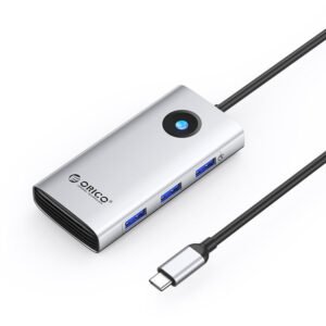 Orico PW11 6in1 USB-C Docking Station 3x USB-A 3.0 1x USB-C 3.0 1x USB-C PD 100 W 1x HDMI 4K 30Hz - Silver