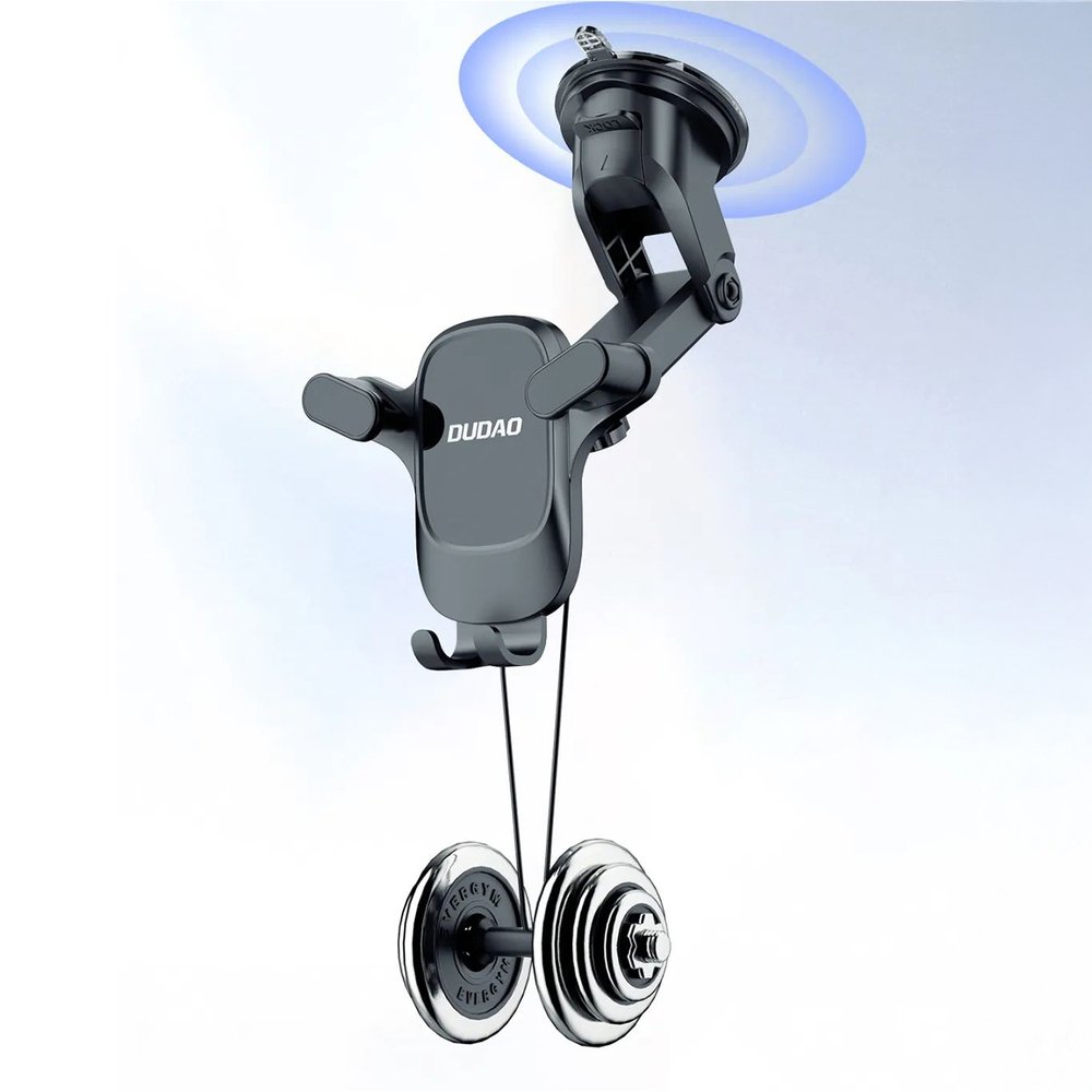 Dudao F5PRO+ automobilinis laikiklis su siurbtuku – juodas - Image 6