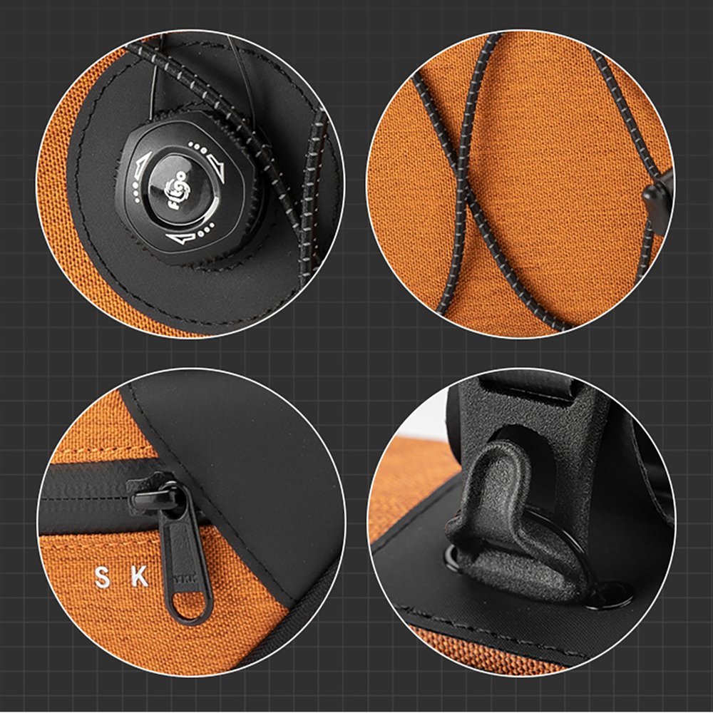 Rockbros TL003 ROAD TO SKY vandeniui atsparus rėmo dviračio krepšys 2 l – oranžinis - Image 6