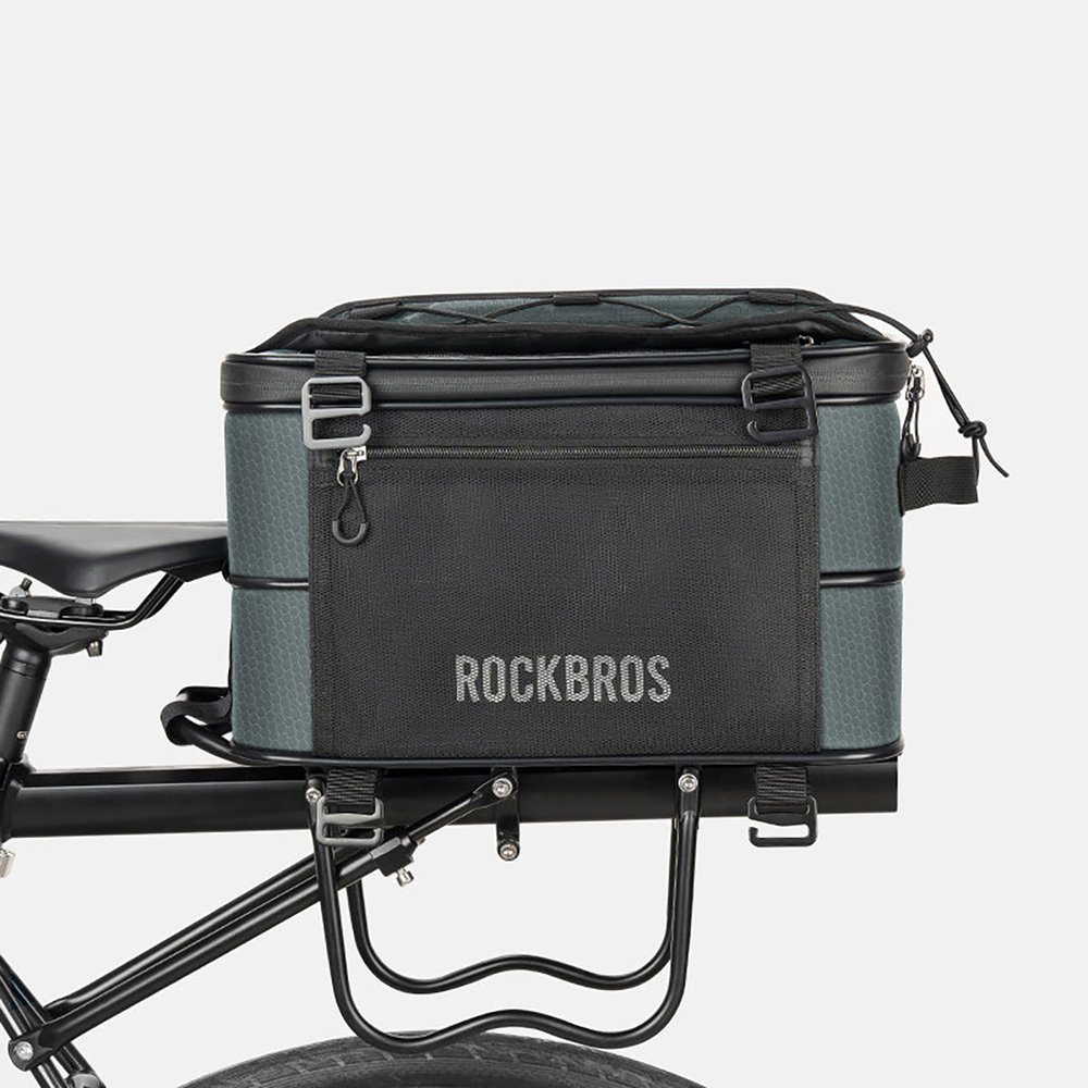 Rockbros A30 ROAD TO SKY sulankstomas bagažinės dviračio krepšys 15–30 l – pilkas - Image 6