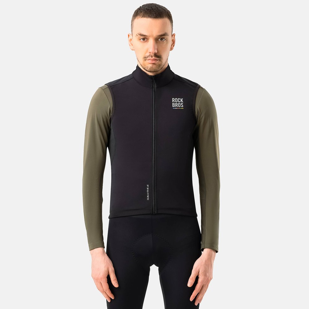 Rockbros TLMJ002 ROAD TO SKY šiltinta vėjui atspari liemenė, M – juoda - Image 4