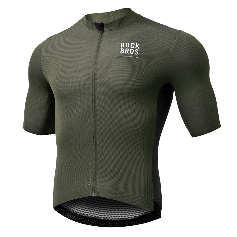 Rockbros 15220004004 ROAD TO SKY men's cycling jersey short sleeve L - green