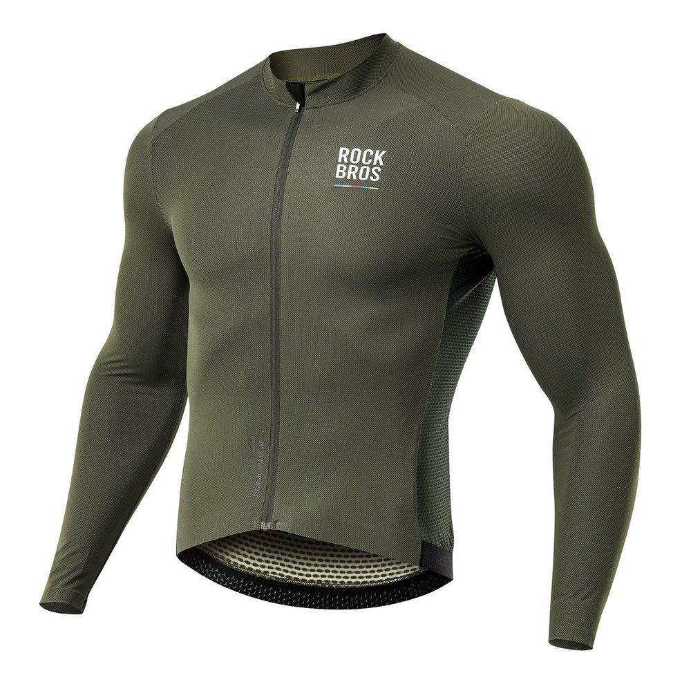 Rockbros 15220003004 ROAD TO SKY men's cycling jersey long sleeve L - green