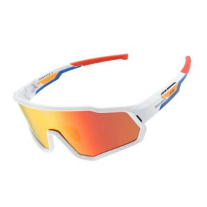Rockbros SP383 Shining Warrior Cycling Glasses - Matte White Frame