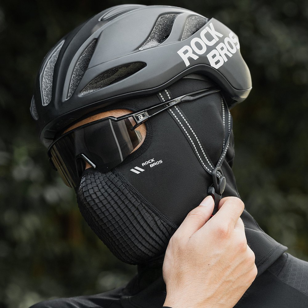 Rockbros LF25699 flisinė dviratininko balaklava – juoda - Image 5