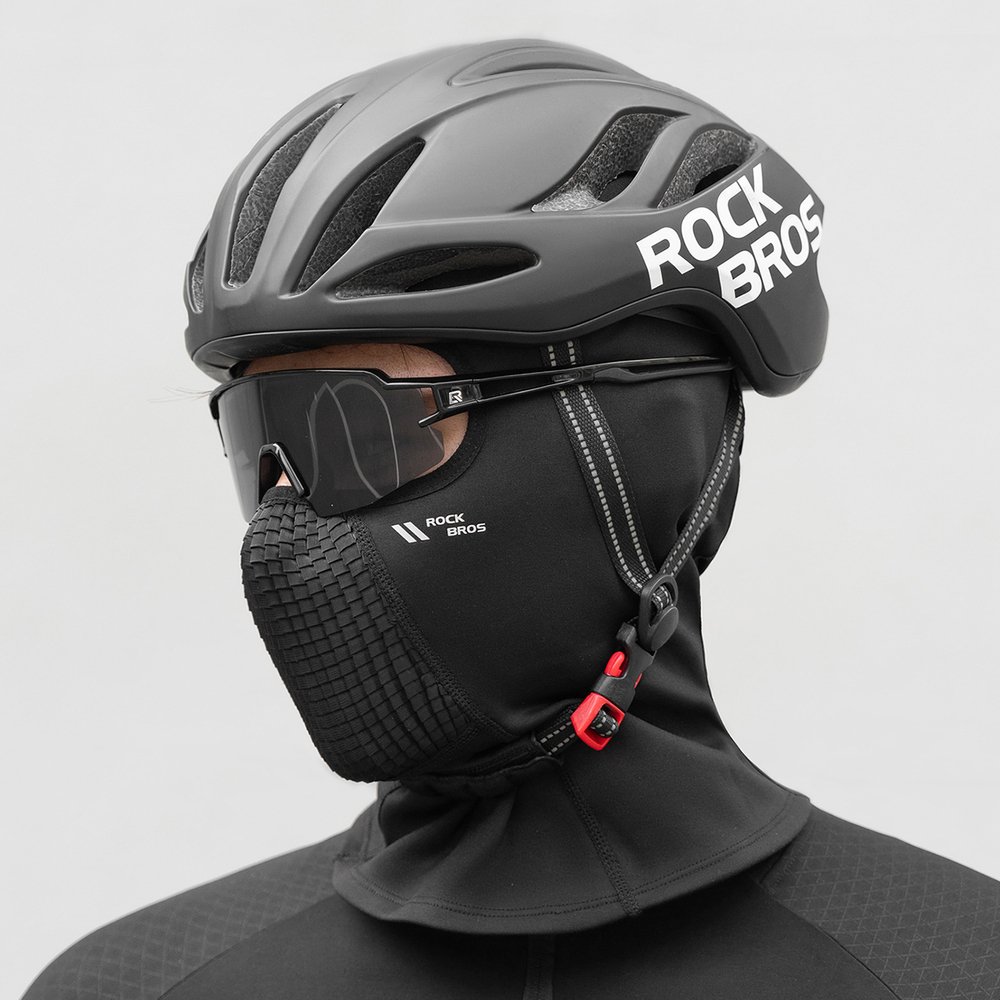 Rockbros LF25699 flisinė dviratininko balaklava – juoda - Image 7