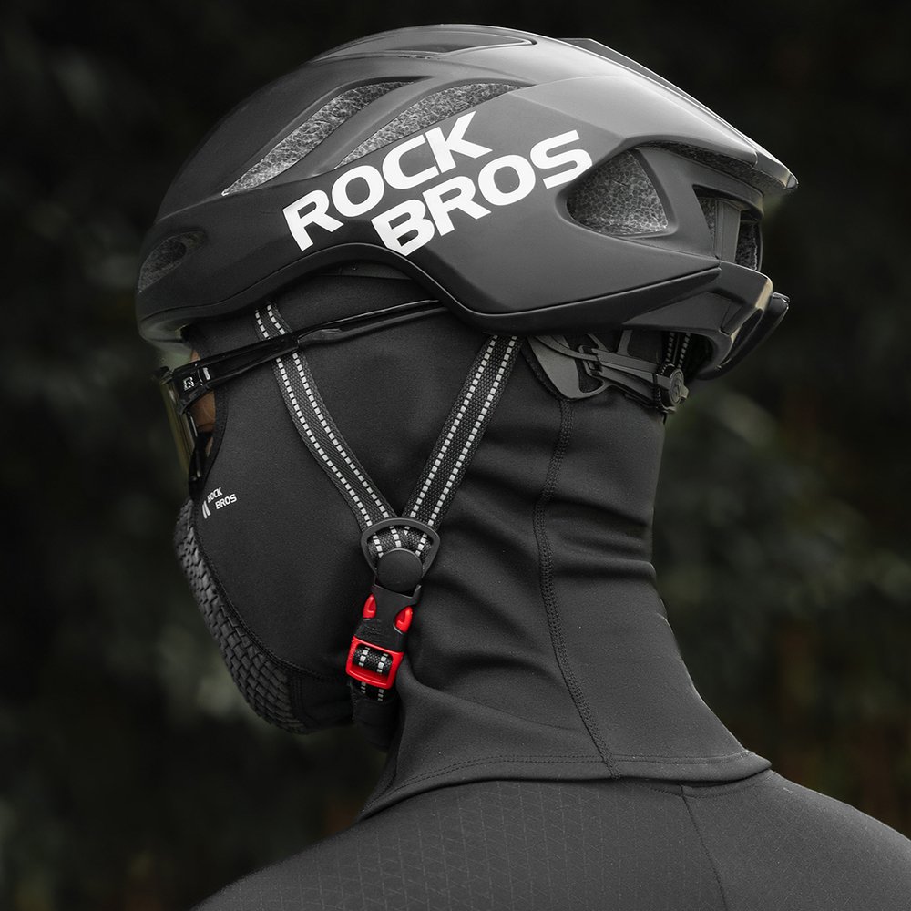 Rockbros LF25699 flisinė dviratininko balaklava – juoda - Image 8