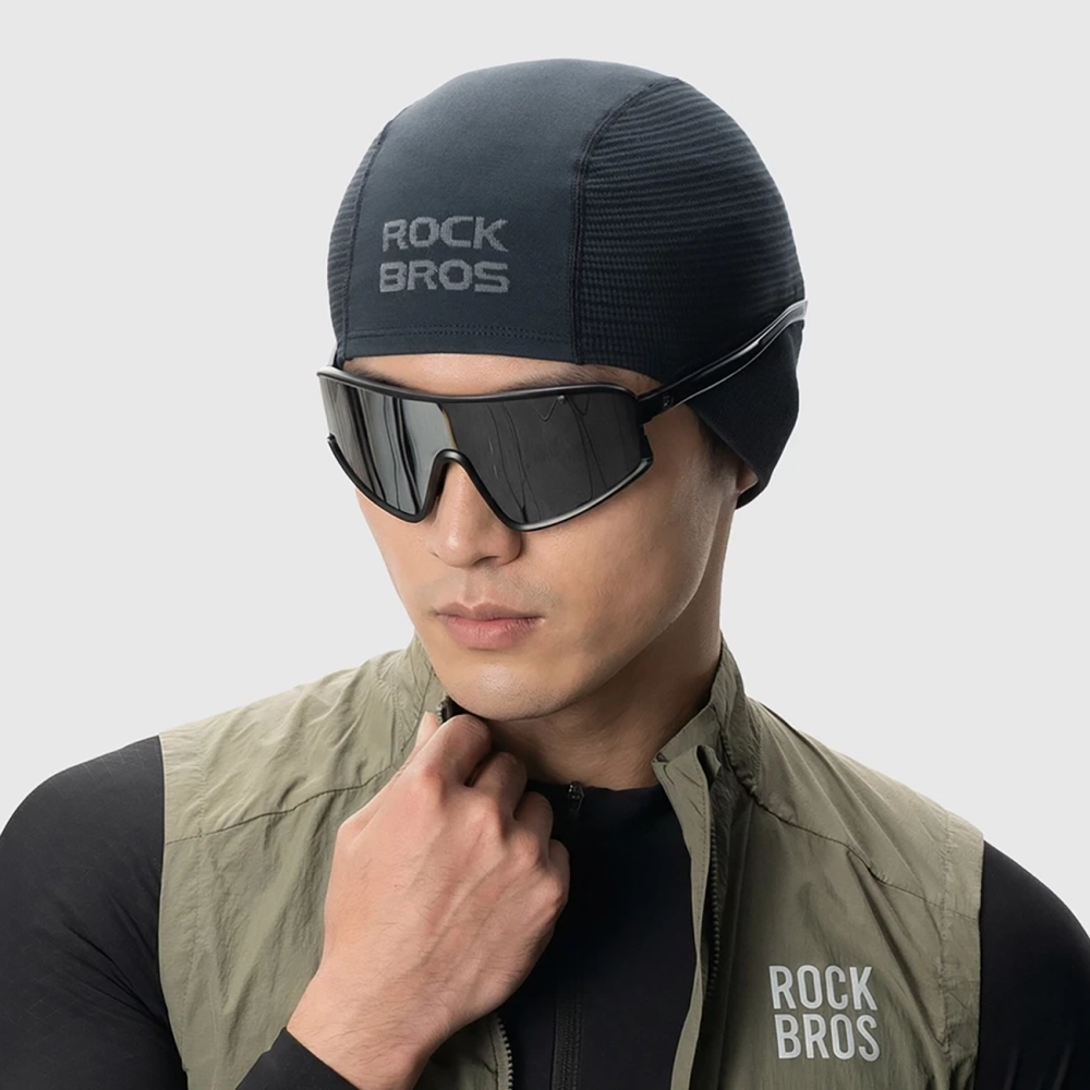 Rockbros LF25956 besiūlė megzta dviratininko kepuraitė – juoda - Image 2