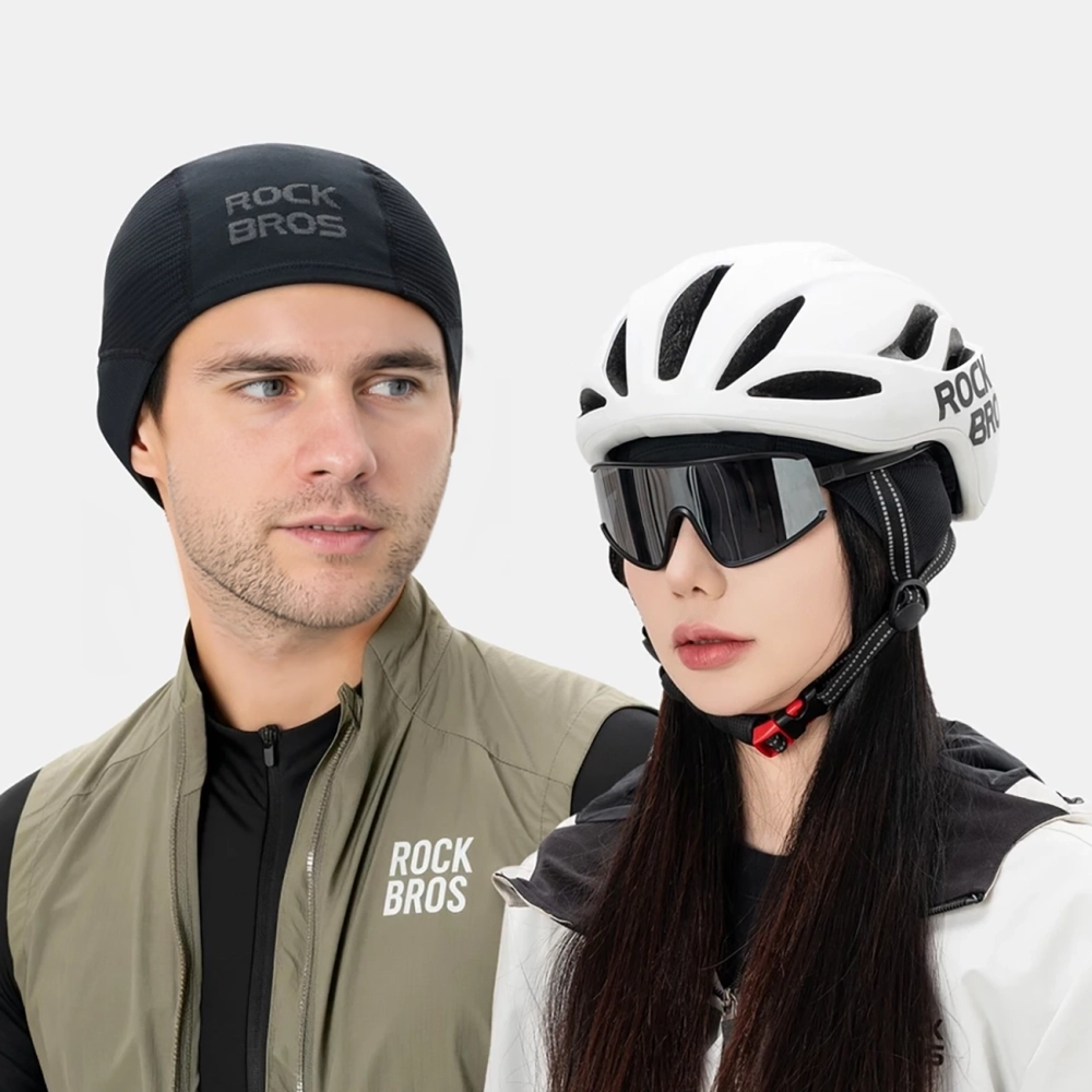 Rockbros LF25956 besiūlė megzta dviratininko kepuraitė – juoda - Image 6