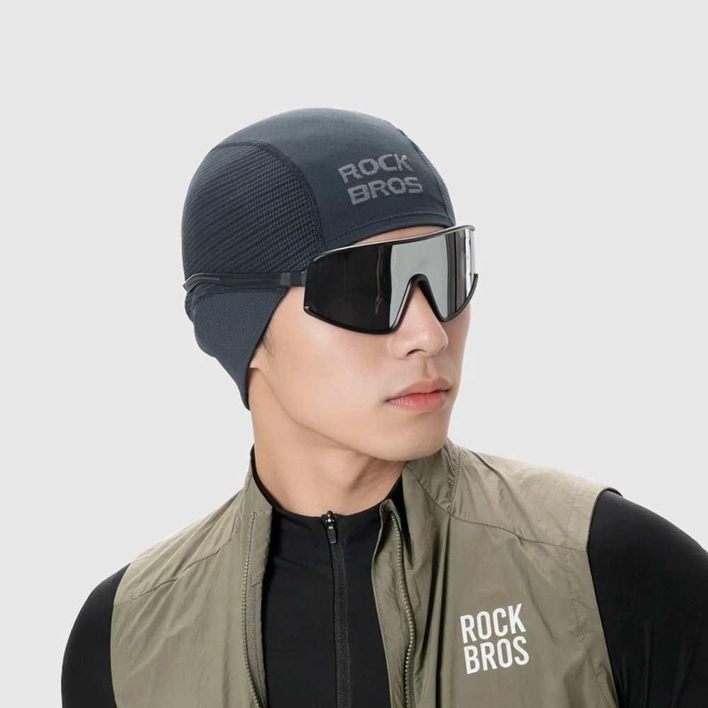 Rockbros LF25956 besiūlė megzta dviratininko kepuraitė – juoda - Image 7