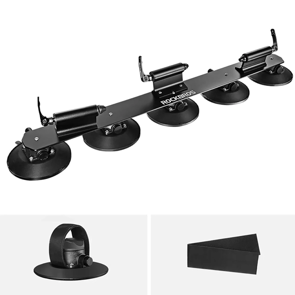 Rockbros XP1003 stogo laikiklis su siurbtukais 3 dviračiams – juodas - Image 2