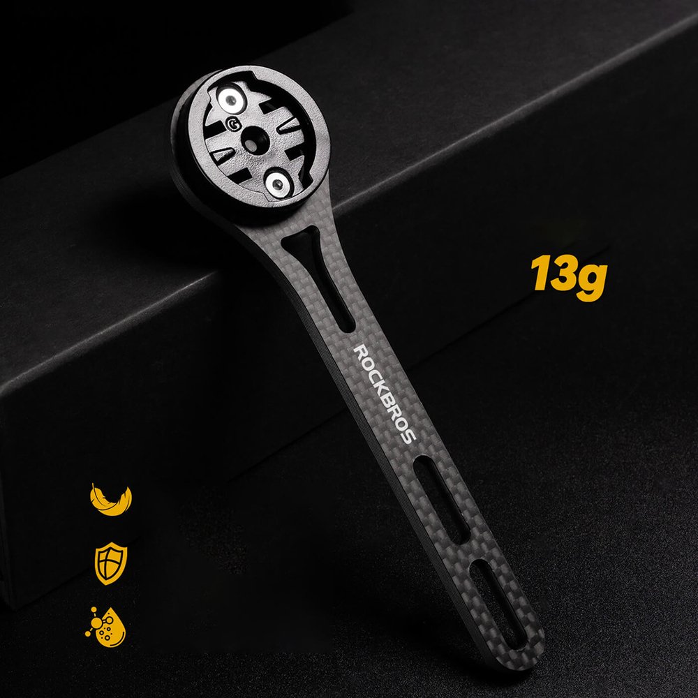 Rockbros FK-307W anglies pluošto dviračio kompiuterio laikiklis – juodas - Image 3