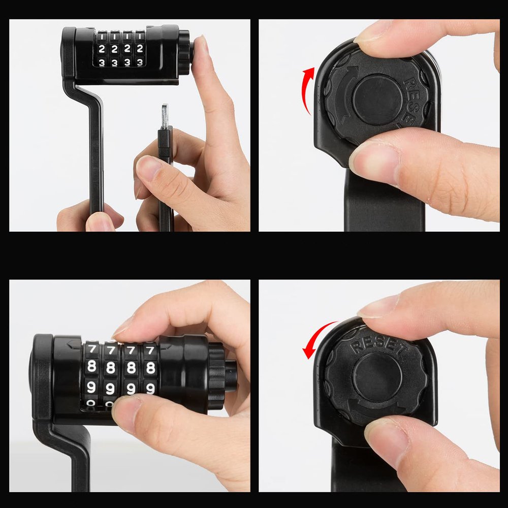 Rockbros LFCXR0085 sulankstoma dviračio spyna su kodu – juoda - Image 8