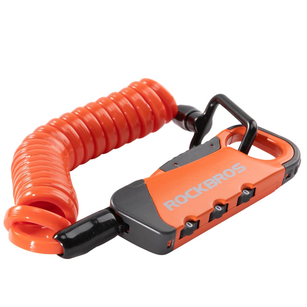 Rockbros RBK6N dviračio spyna su kodu – oranžinė - Image 2