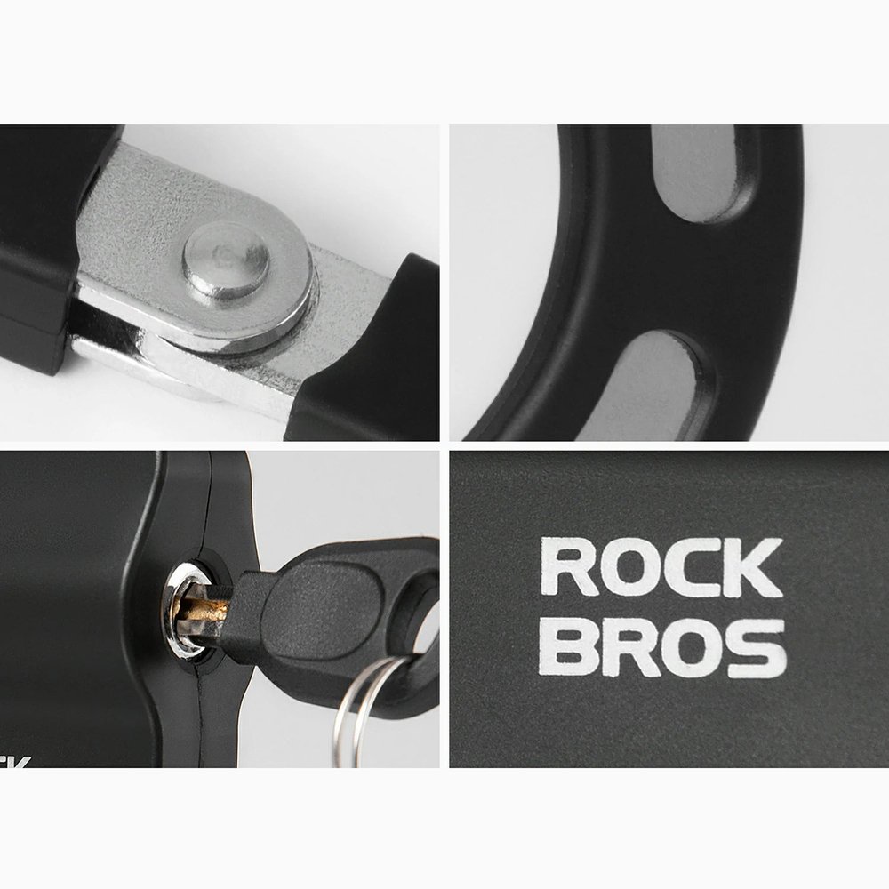 Rockbros 85922 grandininė spyna paspirtukams ir dviračiams – juoda - Image 6