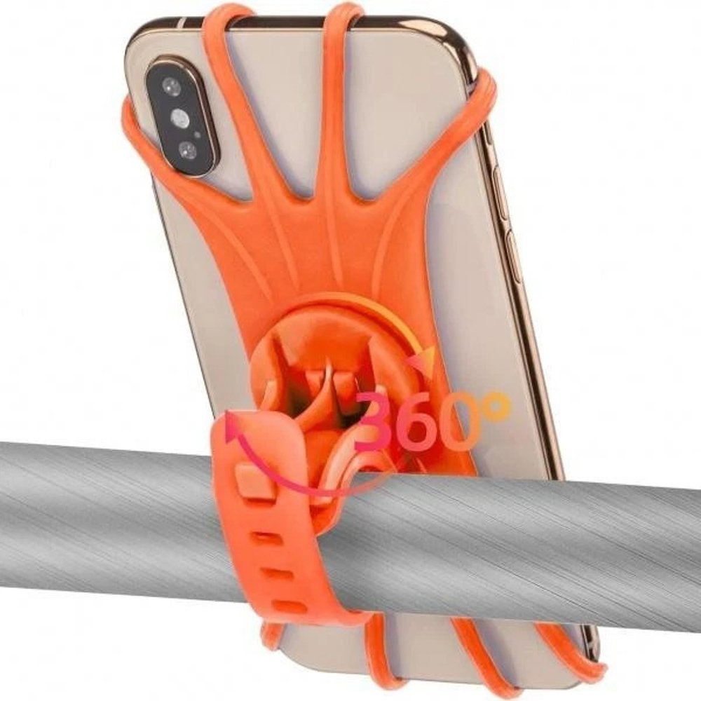 Rockbros LF436 telefono laikiklis tvirtinamas prie vairo – oranžinis - Image 2